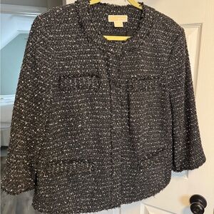 Michael Kors Black and White Tweed Jacket size 16w